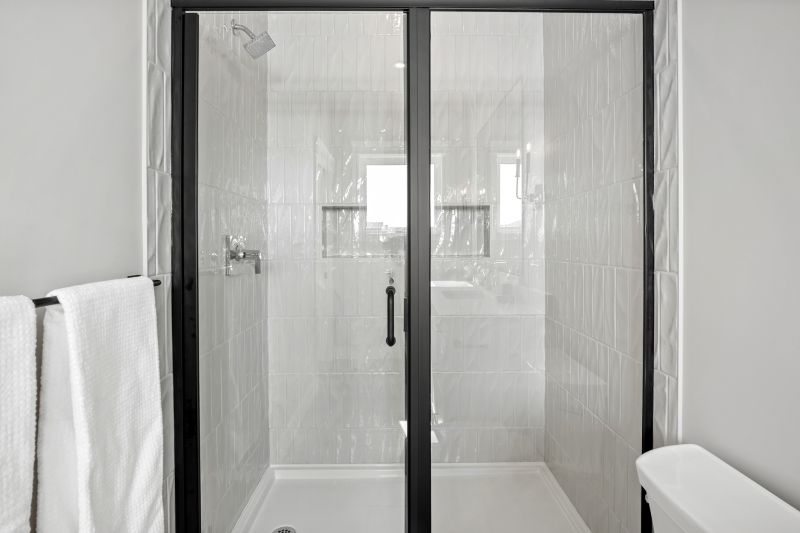 Contemporary Shower with Frameless Glass