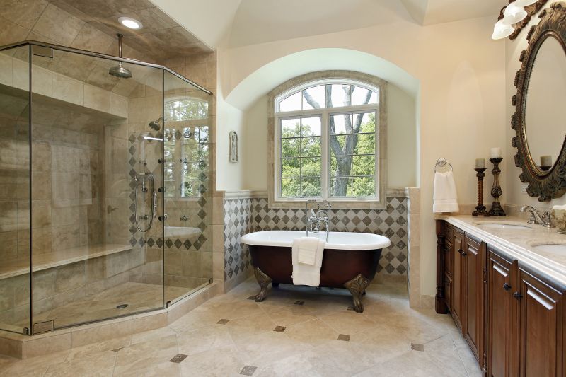 Elegant Shower with Built-in Seating